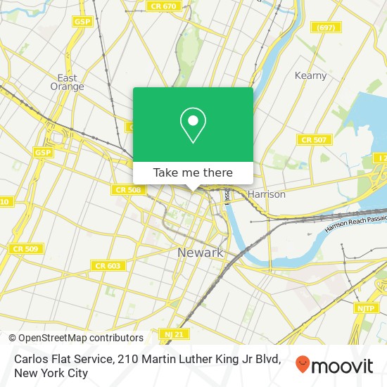 Carlos Flat Service, 210 Martin Luther King Jr Blvd map