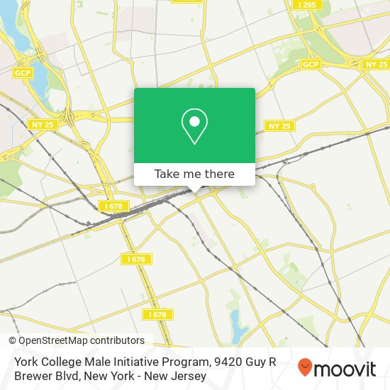 Mapa de York College Male Initiative Program, 9420 Guy R Brewer Blvd
