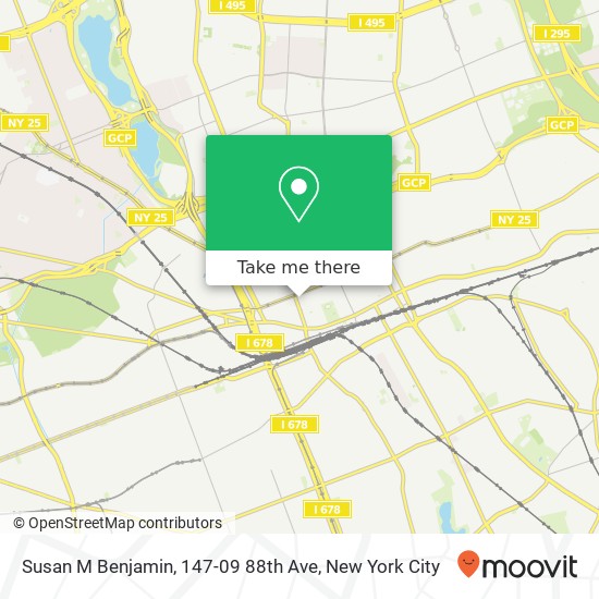 Mapa de Susan M Benjamin, 147-09 88th Ave