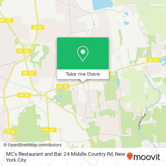 Mapa de MC's Restaurant and Bar, 24 Middle Country Rd