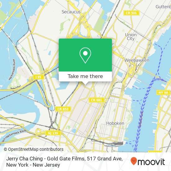 Mapa de Jerry Cha Ching - Gold Gate Films, 517 Grand Ave