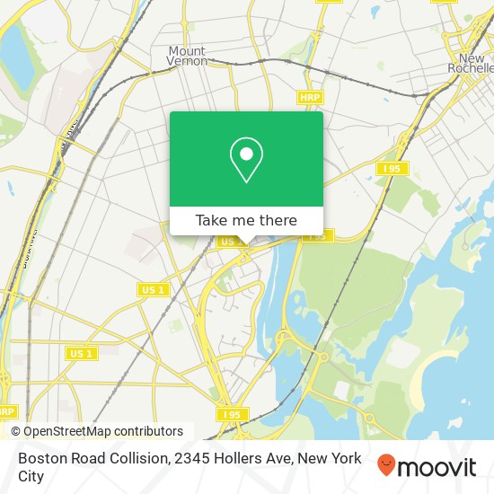 Mapa de Boston Road Collision, 2345 Hollers Ave
