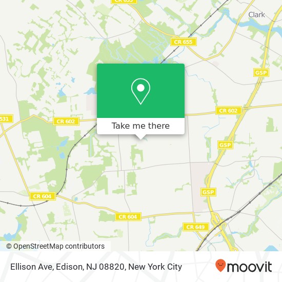 Ellison Ave, Edison, NJ 08820 map