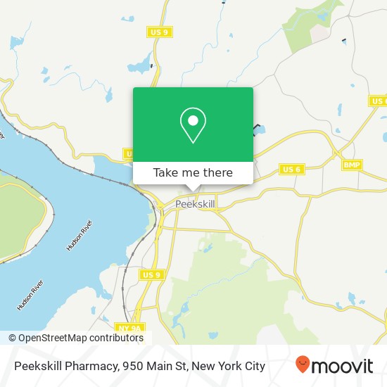 Peekskill Pharmacy, 950 Main St map