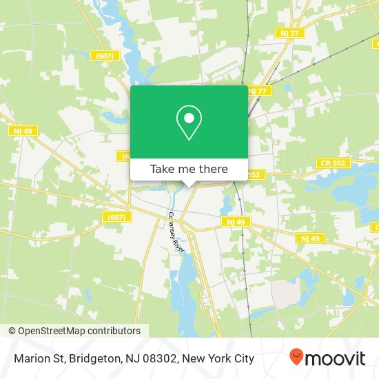 Mapa de Marion St, Bridgeton, NJ 08302