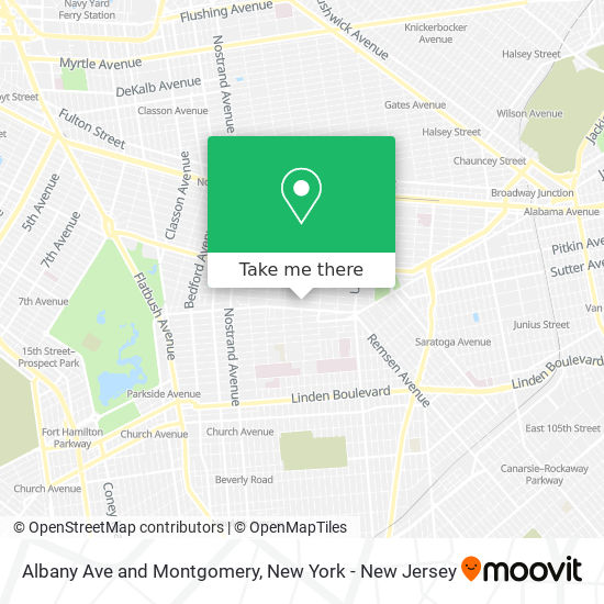Albany Ave and Montgomery map