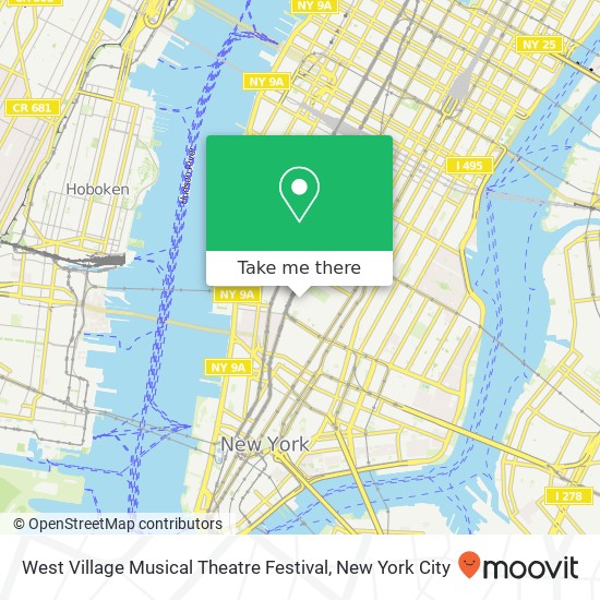 Mapa de West Village Musical Theatre Festival