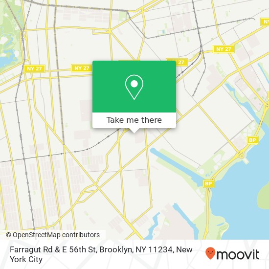 Mapa de Farragut Rd & E 56th St, Brooklyn, NY 11234