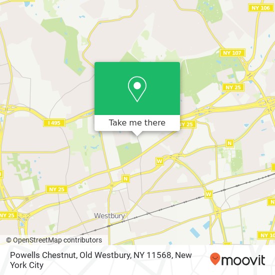 Mapa de Powells Chestnut, Old Westbury, NY 11568