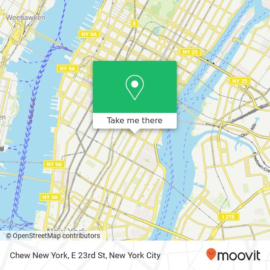Chew New York, E 23rd St map