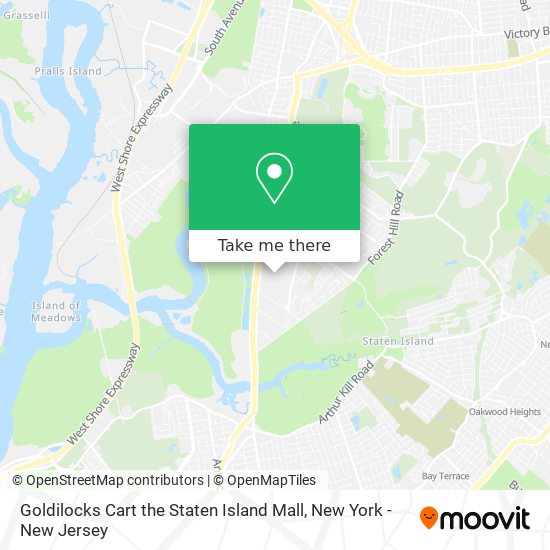 Mapa de Goldilocks Cart the Staten Island Mall