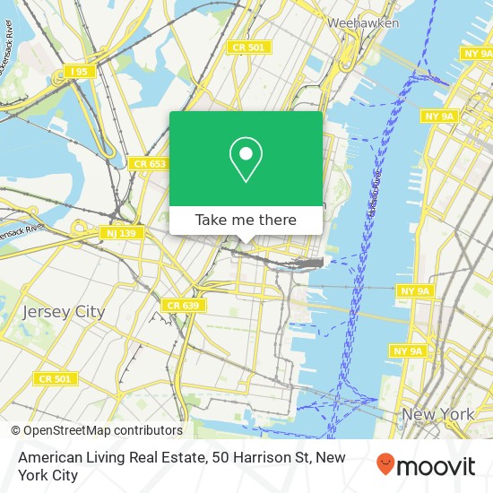 American Living Real Estate, 50 Harrison St map