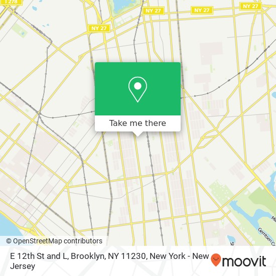 E 12th St and L, Brooklyn, NY 11230 map