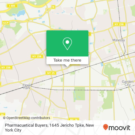 Mapa de Pharmacuetical Buyers, 1645 Jericho Tpke