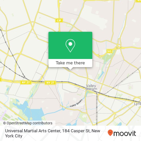 Mapa de Universal Martial Arts Center, 184 Casper St