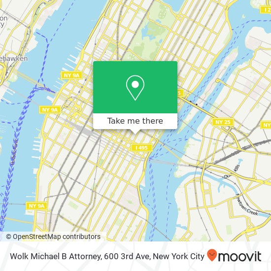 Mapa de Wolk Michael B Attorney, 600 3rd Ave