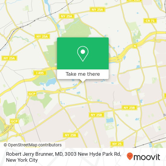 Robert Jerry Brunner, MD, 3003 New Hyde Park Rd map