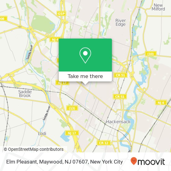 Mapa de Elm Pleasant, Maywood, NJ 07607