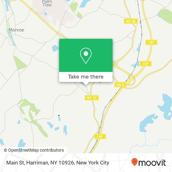 Mapa de Main St, Harriman, NY 10926
