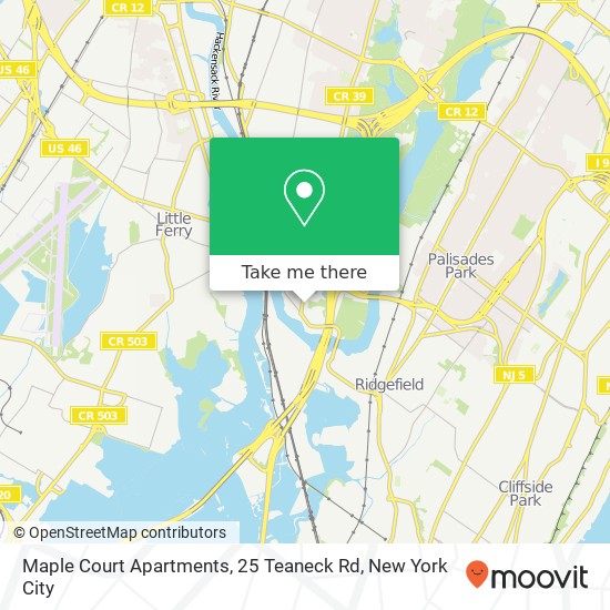 Maple Court Apartments, 25 Teaneck Rd map