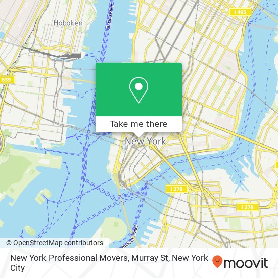 New York Professional Movers, Murray St map