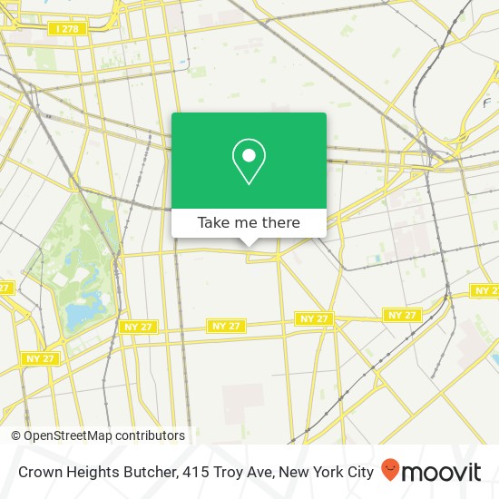 Mapa de Crown Heights Butcher, 415 Troy Ave