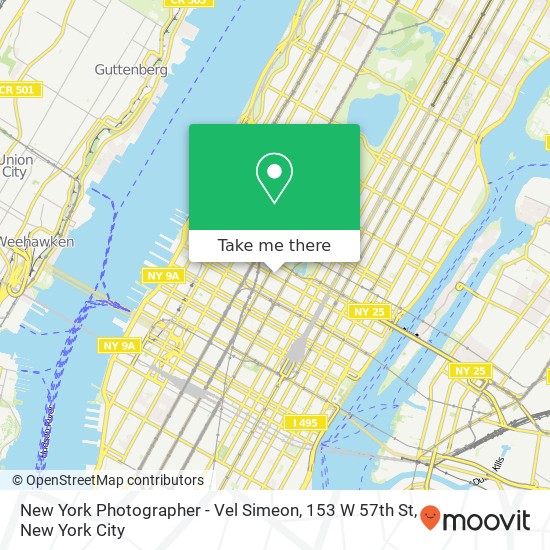 Mapa de New York Photographer - Vel Simeon, 153 W 57th St