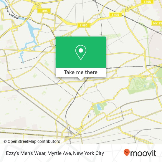 Ezzy's Men's Wear, Myrtle Ave map