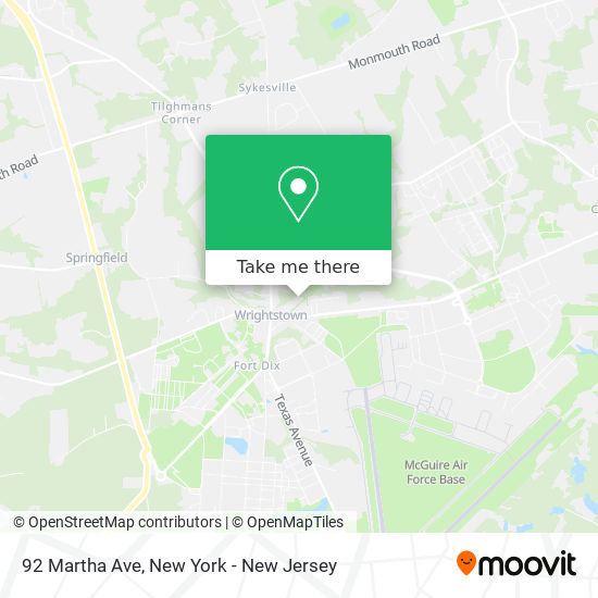 92 Martha Ave map
