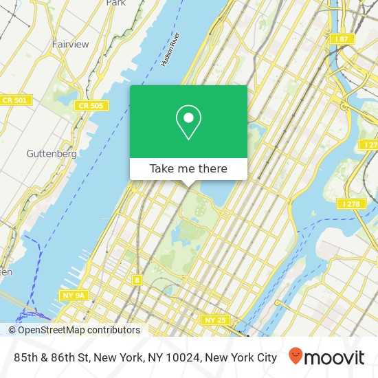 Mapa de 85th & 86th St, New York, NY 10024