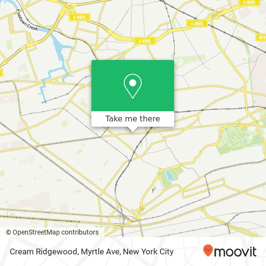 Mapa de Cream Ridgewood, Myrtle Ave