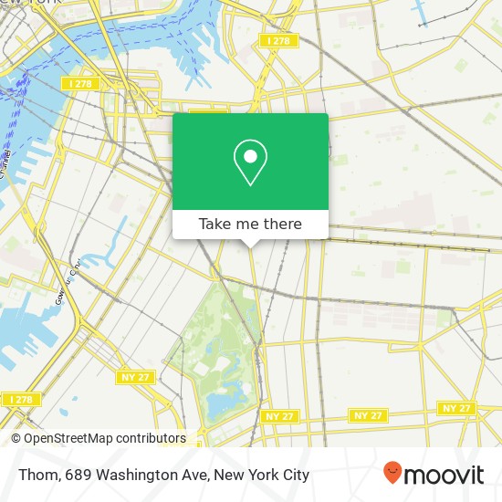 Mapa de Thom, 689 Washington Ave
