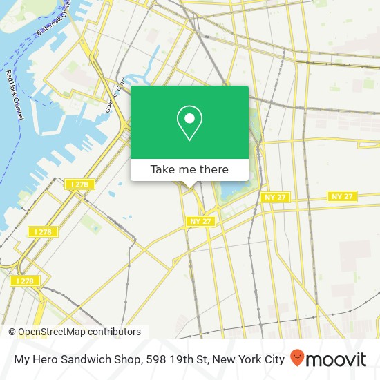 Mapa de My Hero Sandwich Shop, 598 19th St