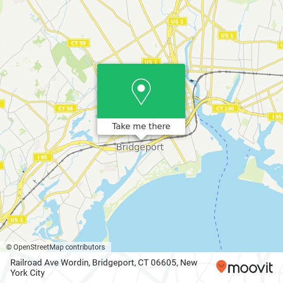 Railroad Ave Wordin, Bridgeport, CT 06605 map