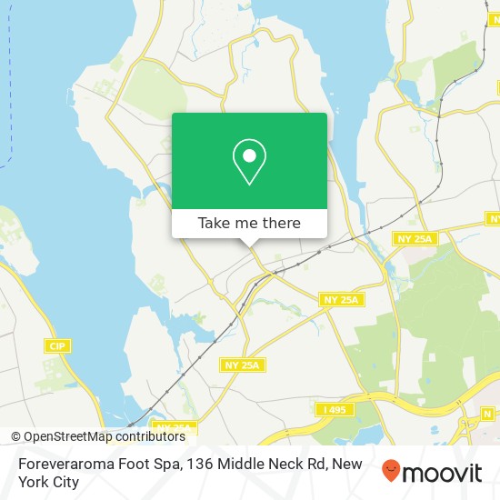 Mapa de Foreveraroma Foot Spa, 136 Middle Neck Rd