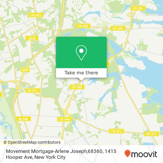 Mapa de Movement Mortgage-Arlene Joseph,68360, 1415 Hooper Ave