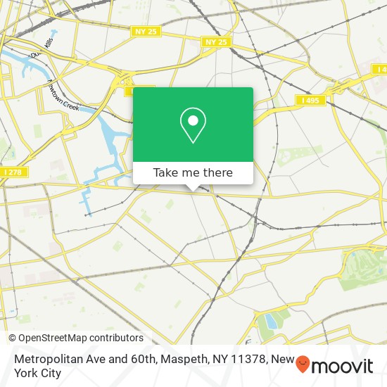 Mapa de Metropolitan Ave and 60th, Maspeth, NY 11378