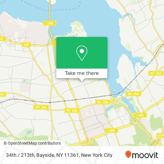 34th / 213th, Bayside, NY 11361 map