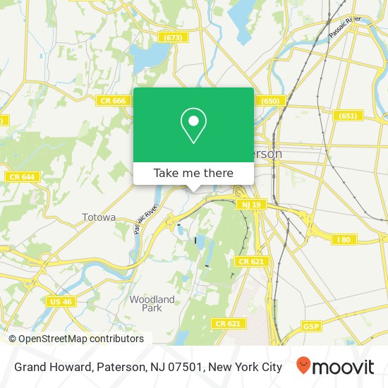 Mapa de Grand Howard, Paterson, NJ 07501
