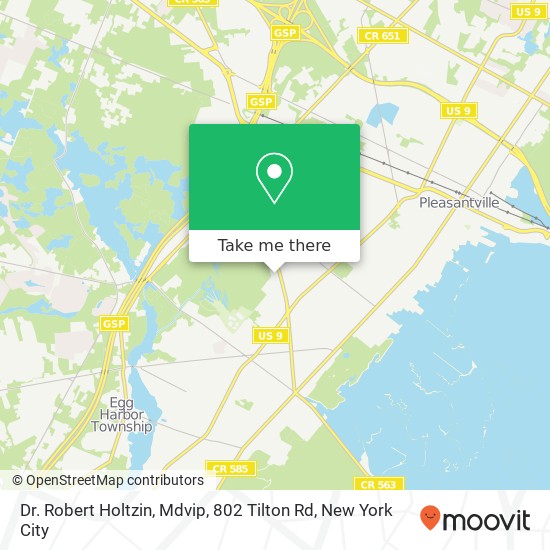 Mapa de Dr. Robert Holtzin, Mdvip, 802 Tilton Rd