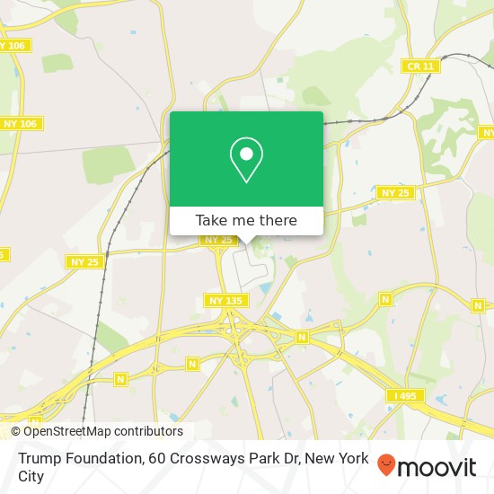 Trump Foundation, 60 Crossways Park Dr map