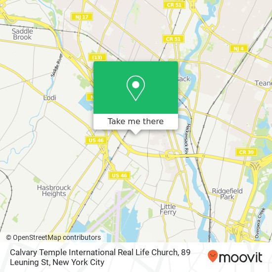 Mapa de Calvary Temple International Real Life Church, 89 Leuning St