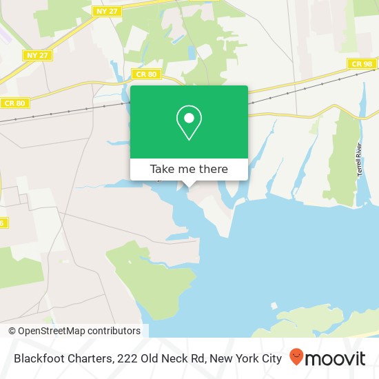 Blackfoot Charters, 222 Old Neck Rd map