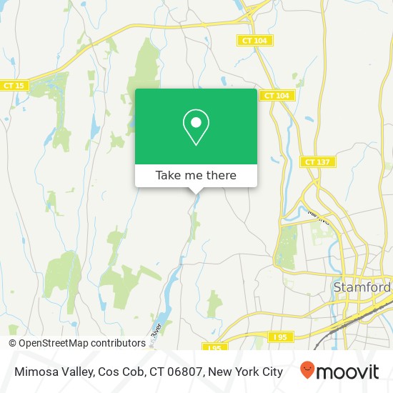 Mapa de Mimosa Valley, Cos Cob, CT 06807