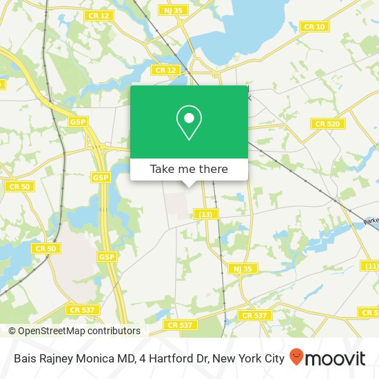 Bais Rajney Monica MD, 4 Hartford Dr map