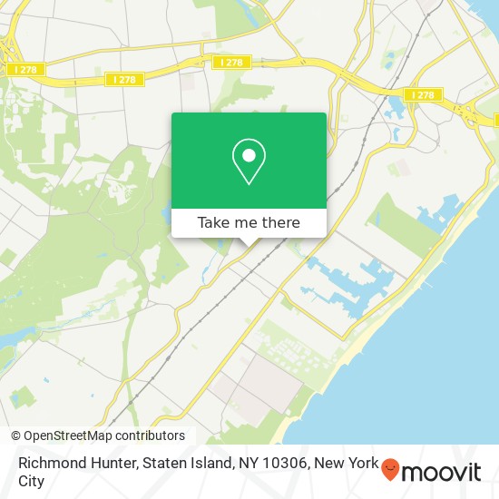 Mapa de Richmond Hunter, Staten Island, NY 10306