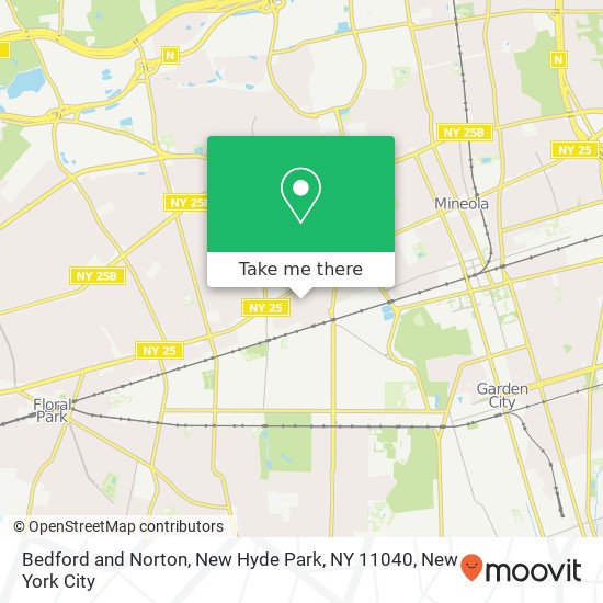 Mapa de Bedford and Norton, New Hyde Park, NY 11040