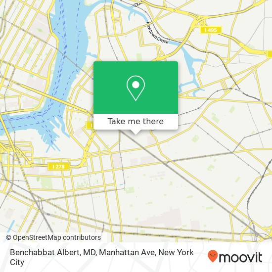 Mapa de Benchabbat Albert, MD, Manhattan Ave