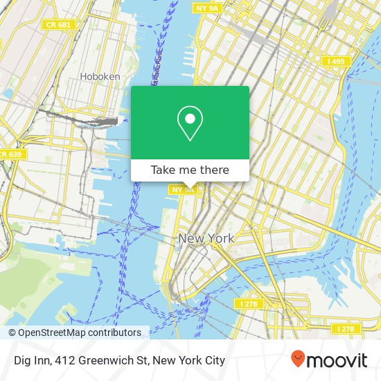 Mapa de Dig Inn, 412 Greenwich St