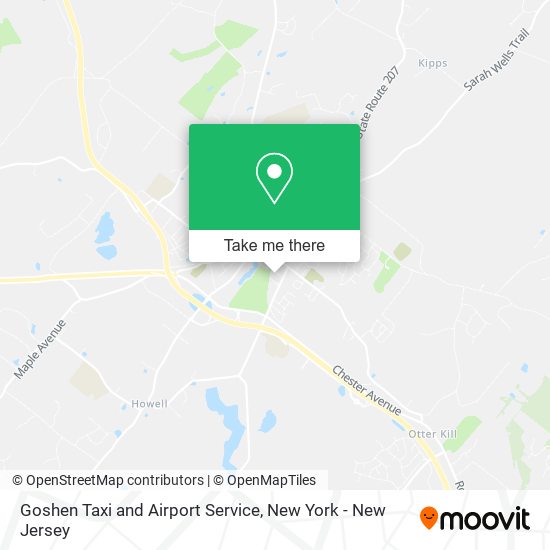 Mapa de Goshen Taxi and Airport Service